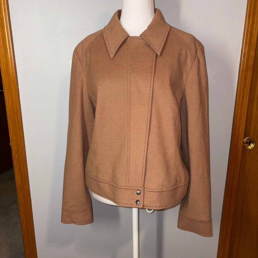 Votre Nom Collection Wool Cashmere Blend Jacket Womens 10 Brown‎